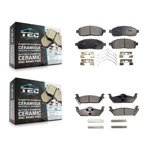 [Avant + Arrière] Kit de plaquette (céramique) de frein pour Ford F-150 Lincoln Mark LT KTC-100055