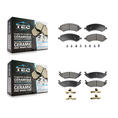 [Avant + Arrière] Kit de plaquette (céramique) de frein pour Ram 1500 Dodge Classic Durango Chrysler Aspen KTC-100056