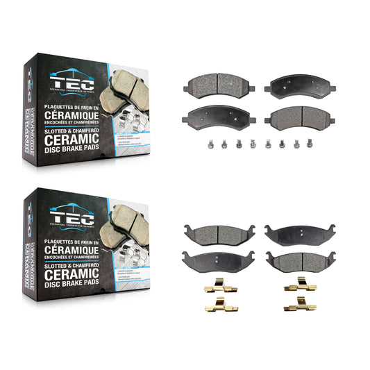 [Avant + Arrière] Kit de plaquette (céramique) de frein pour Ram 1500 Dodge Classic Durango Chrysler Aspen KTC-100056