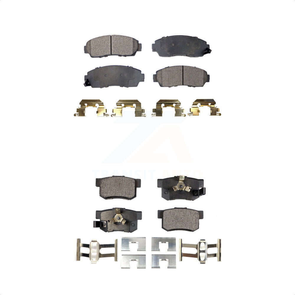 [Avant + Arrière] Kit de plaquette (céramique) de frein pour Honda CR-V Accord Crosstour Acura RDX KTC-100058 par TEC