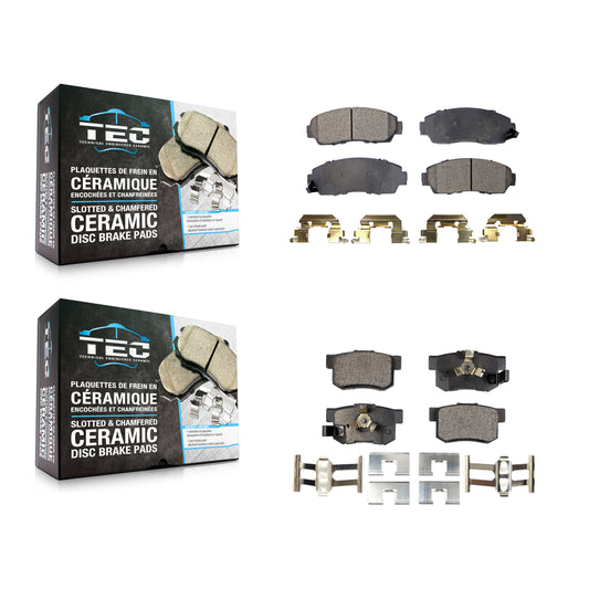[Avant + Arrière] Kit de plaquette (céramique) de frein pour Honda CR-V Accord Crosstour Acura RDX KTC-100058