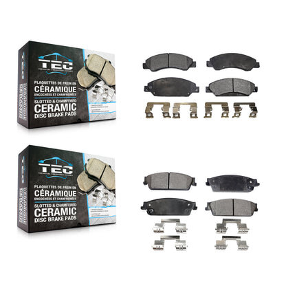 [Avant + Arrière] Kit de plaquette (céramique) de frein pour 2007 Chevrolet Tahoe GMC Suburban 1500 Yukon Cadillac Avalanche XL Escalade ESV EXT KTC-100061