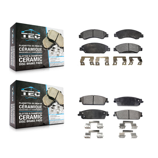 [Avant + Arrière] Kit de plaquette (céramique) de frein pour 2007 Chevrolet Tahoe GMC Suburban 1500 Yukon Cadillac Avalanche XL Escalade ESV EXT KTC-100061
