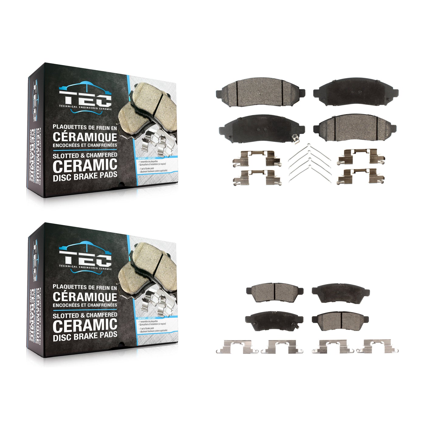 [Avant + Arrière] Kit de plaquette (céramique) de frein pour Nissan Frontier Xterra Suzuki Equator KTC-100062