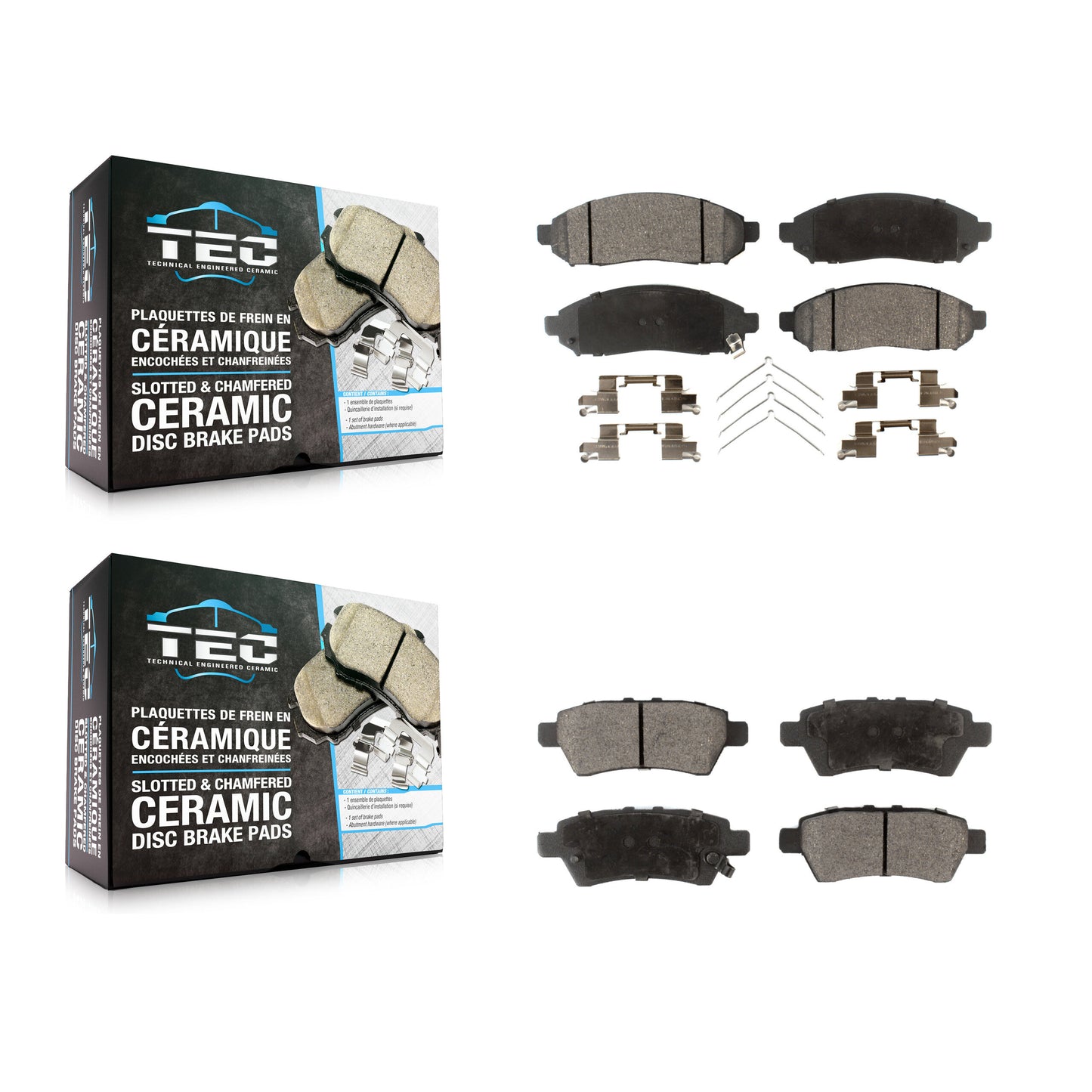 [Avant + Arrière] Kit de plaquette (céramique) de frein pour Nissan Pathfinder Xterra KTC-100063