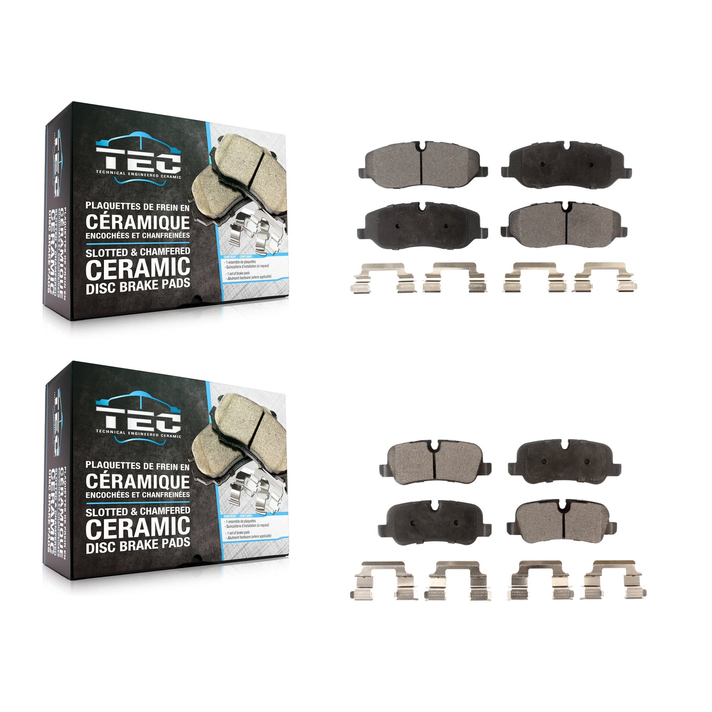 [Avant + Arrière] Kit de plaquette (céramique) de frein pour Land Rover Range Sport LR3 KTC-100065