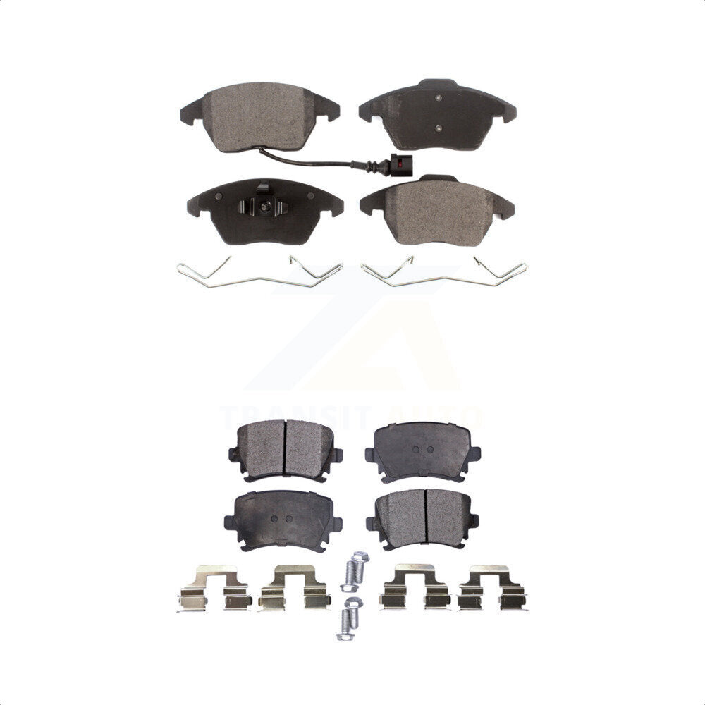 [Avant + Arrière] Kit de plaquette (céramique) de frein pour Volkswagen Jetta CC Passat GTI Audi Rabbit Eos A3 TT Quattro Golf R8 KTC-100066 par TEC