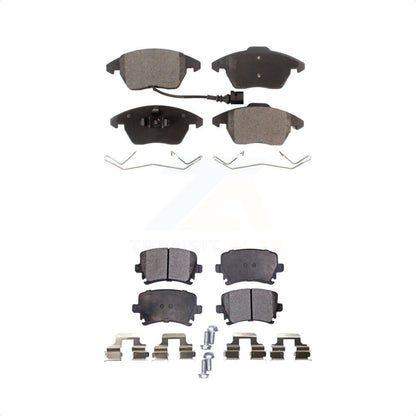 [Avant + Arrière] Kit de plaquette (céramique) de frein pour Volkswagen Jetta CC Passat GTI Audi Rabbit Eos A3 TT Quattro Golf R8 KTC-100066 par TEC