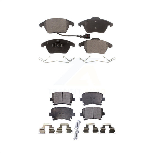 [Avant + Arrière] Kit de plaquette (céramique) de frein pour Volkswagen Jetta CC Passat GTI Audi Rabbit Eos A3 TT Quattro Golf R8 KTC-100066 par TEC