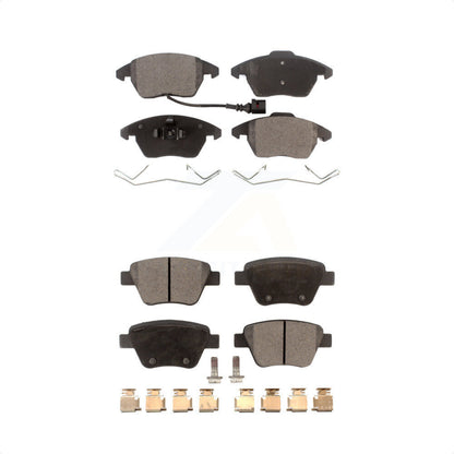[Avant + Arrière] Kit de plaquette (céramique) de frein pour Volkswagen Jetta Beetle GTI Eos Golf Audi A3 Quattro KTC-100067 par TEC