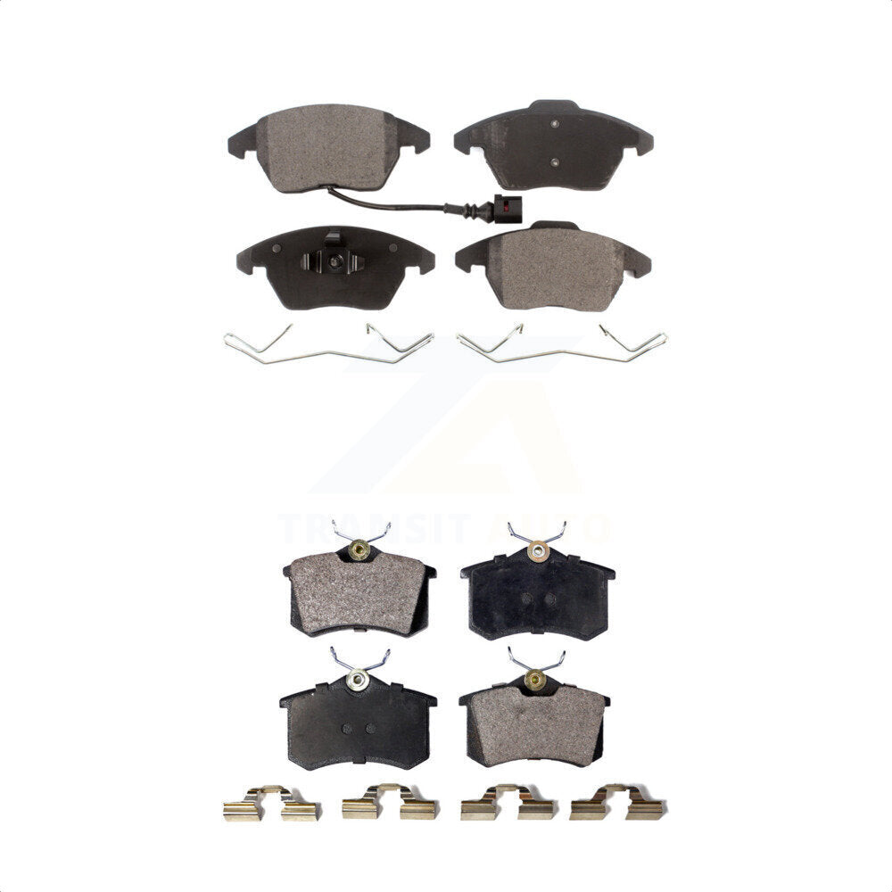 [Avant + Arrière] Kit de plaquette (céramique) de frein pour Volkswagen Jetta Beetle Audi A3 Golf KTC-100068 par TEC