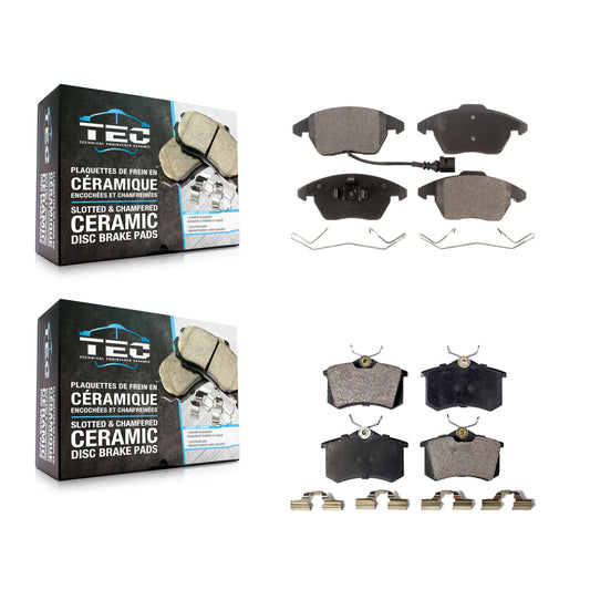 [Avant + Arrière] Kit de plaquette (céramique) de frein pour Volkswagen Jetta Beetle Audi A3 Golf KTC-100068