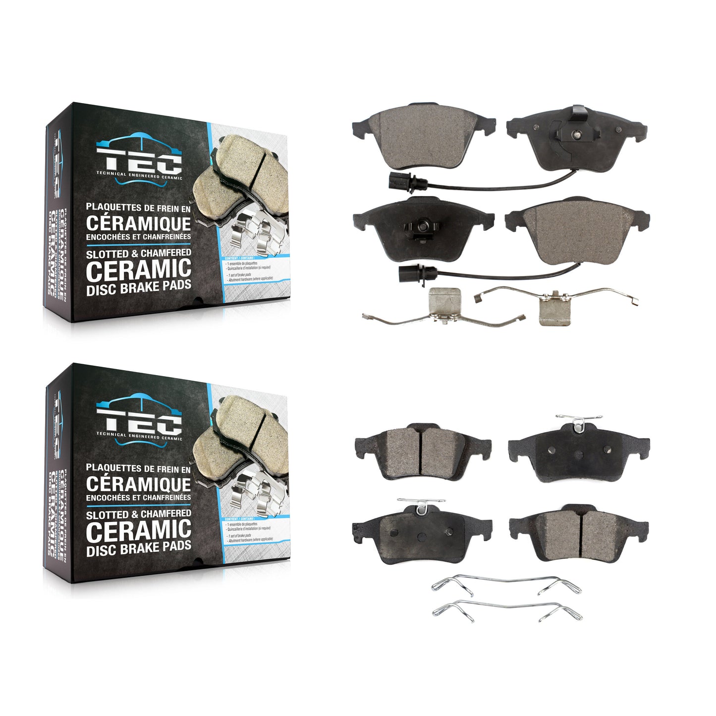 [Avant + Arrière] Kit de plaquette (céramique) de frein pour Saab 9-3 9-3X KTC-100070