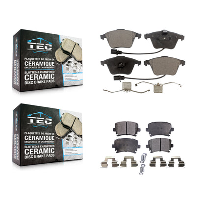 [Avant + Arrière] Kit de plaquette (céramique) de frein pour Volkswagen Audi Passat CC A4 Quattro A6 TT Golf R R32 KTC-100071