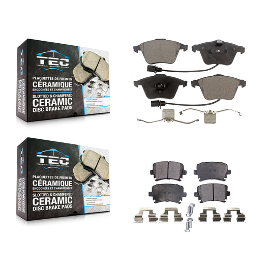 [Avant + Arrière] Kit de plaquette (céramique) de frein pour Volkswagen Audi Passat CC A4 Quattro A6 TT Golf R R32 KTC-100071