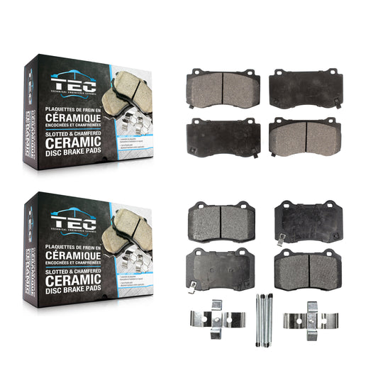 [Avant + Arrière] Kit de plaquette (céramique) de frein pour Dodge Charger Chrysler 300 Challenger Jeep Grand Cherokee Magnum KTC-100077