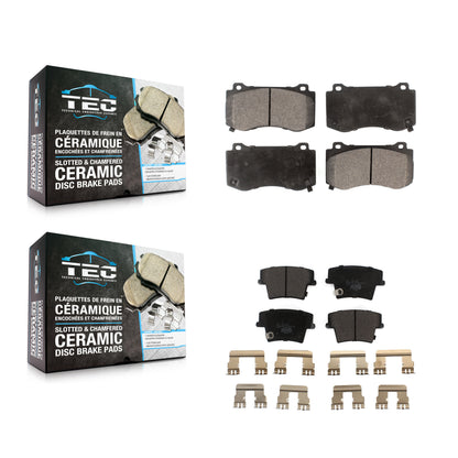 [Avant + Arrière] Kit de plaquette (céramique) de frein pour 2015 Dodge Charger R T Scat Pack avec 6.4L KTC-100078