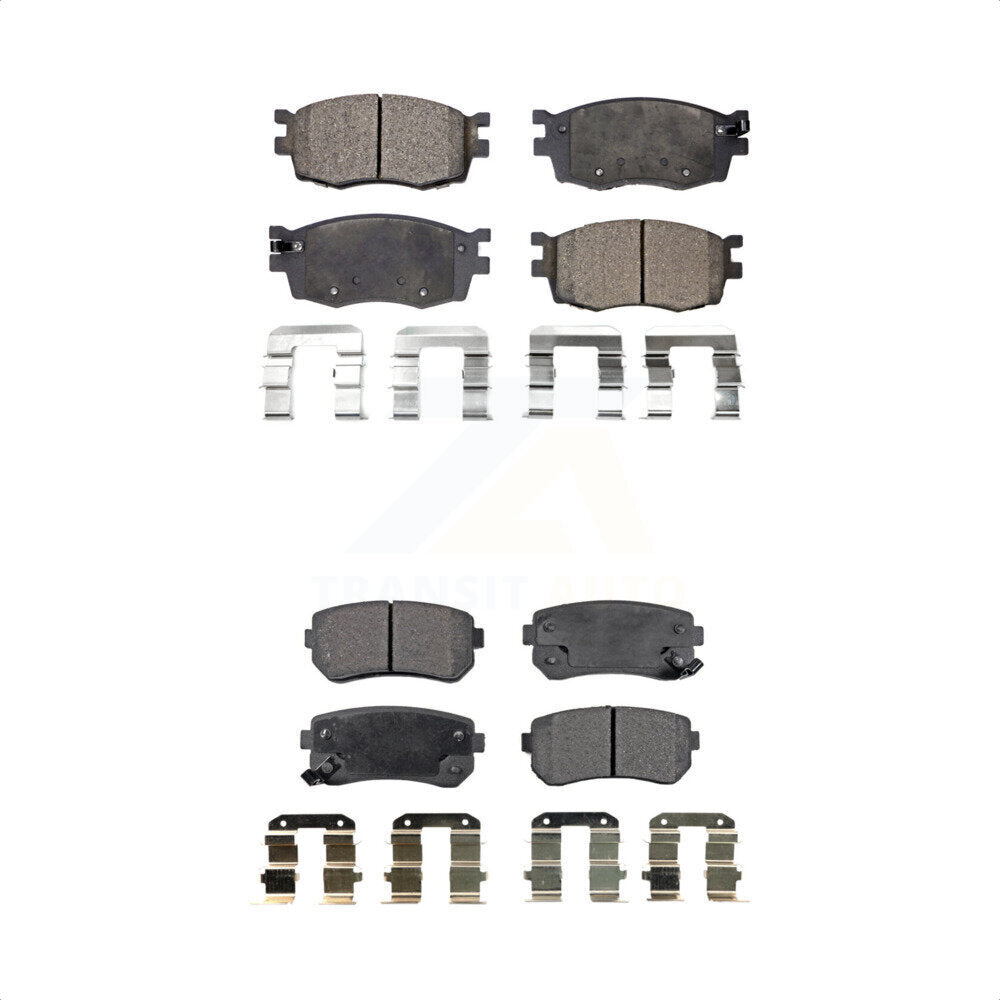 [Avant + Arrière] Kit de plaquette (céramique) de frein pour Hyundai Accent Kia Rio Rio5 KTC-100079 par TEC