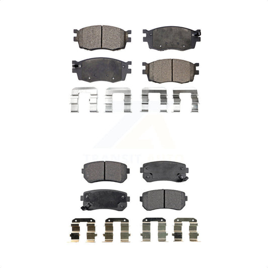 [Avant + Arrière] Kit de plaquette (céramique) de frein pour Hyundai Accent Kia Rio Rio5 KTC-100079 par TEC