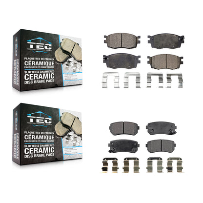 [Avant + Arrière] Kit de plaquette (céramique) de frein pour Hyundai Accent Kia Rio Rio5 KTC-100079