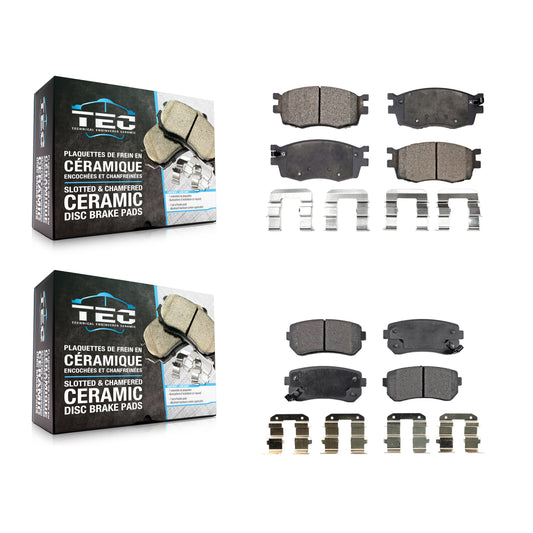 [Avant + Arrière] Kit de plaquette (céramique) de frein pour Hyundai Accent Kia Rio Rio5 KTC-100079