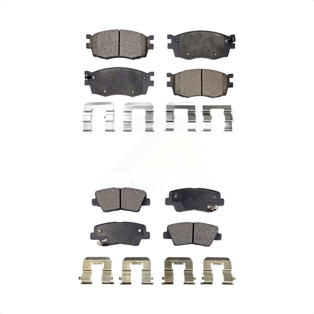 [Avant + Arrière] Kit de plaquette (céramique) de frein pour 2011 Hyundai Accent KTC-100080 par TEC