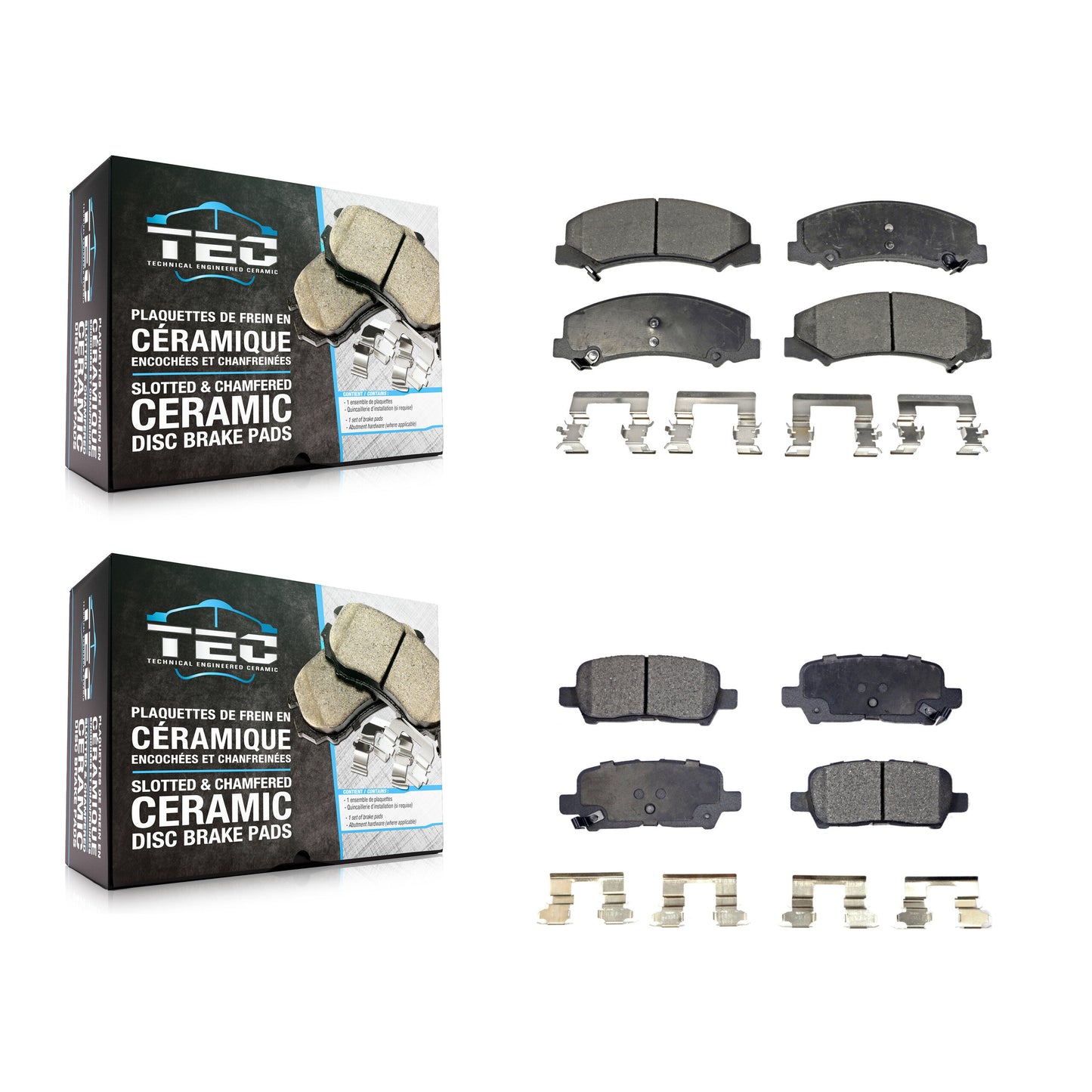 [Avant + Arrière] Kit de plaquette (céramique) de frein pour Chevrolet Impala Limited KTC-100084