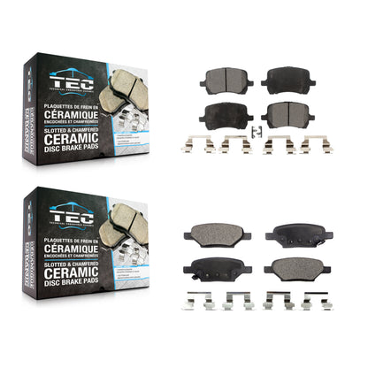 [Avant + Arrière] Kit de plaquette (céramique) de frein pour Chevrolet Malibu Pontiac G6 Cobalt Saturn Aura HHR G5 KTC-100085