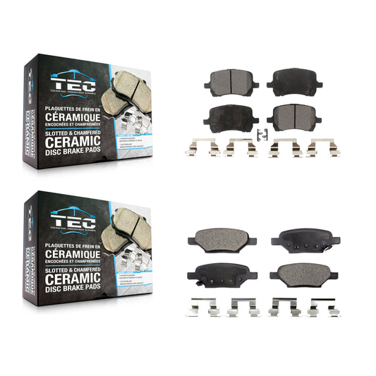 [Avant + Arrière] Kit de plaquette (céramique) de frein pour Chevrolet Malibu Pontiac G6 Cobalt Saturn Aura HHR G5 KTC-100085