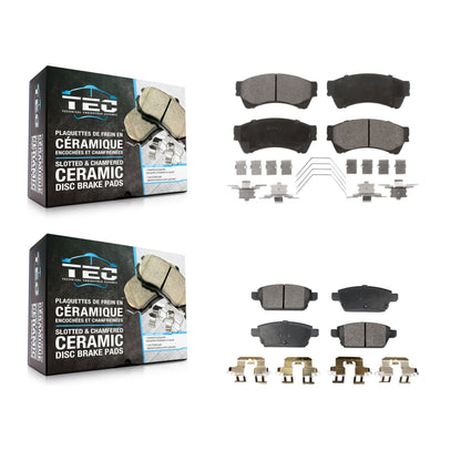 [Avant + Arrière] Kit de plaquette (céramique) de frein pour Ford Fusion Mazda 6 Lincoln MKZ Mercury Milan Zephyr KTC-100086
