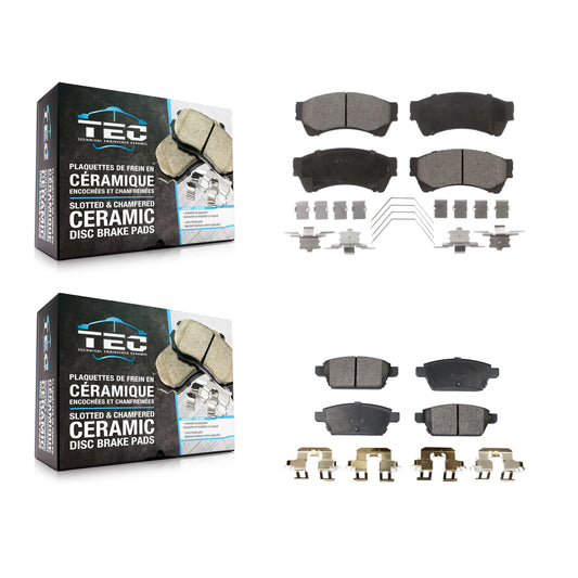 [Avant + Arrière] Kit de plaquette (céramique) de frein pour Ford Fusion Mazda 6 Lincoln MKZ Mercury Milan Zephyr KTC-100086