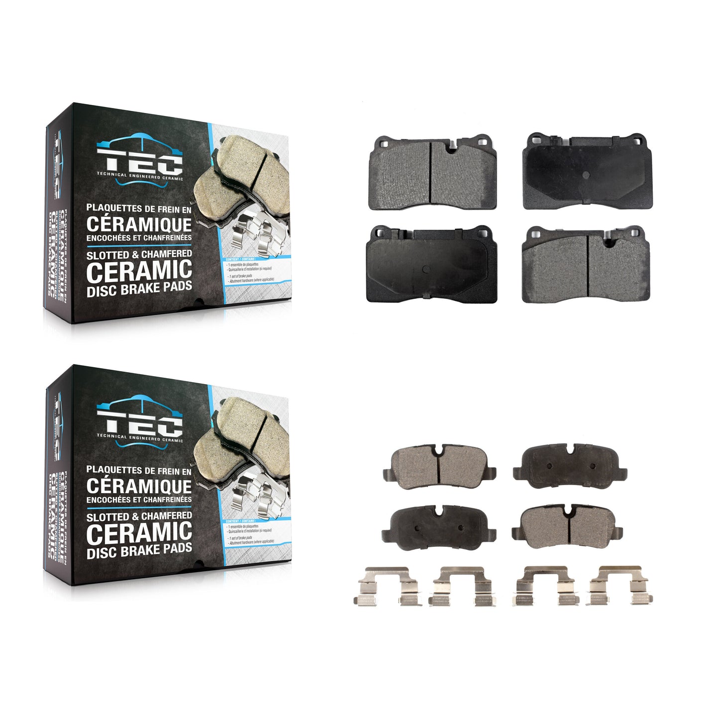 [Avant + Arrière] Kit de plaquette (céramique) de frein pour 2006-2009 Land Rover Range Supercharged KTC-100087