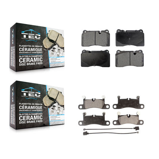[Avant + Arrière] Kit de plaquette (céramique) de frein pour 2011-2015 Volkswagen Touareg avec 330mm Diameter Rotor KTC-100088