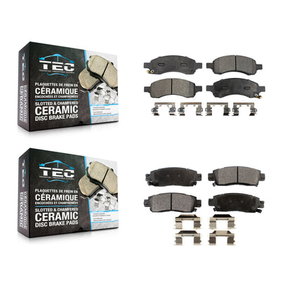 [Avant + Arrière] Kit de plaquette (céramique) de frein pour Chevrolet Trailblazer GMC Envoy EXT XL Buick Rainier Saab 9-7x Isuzu Ascender KTC-100089