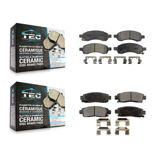 [Avant + Arrière] Kit de plaquette (céramique) de frein pour Chevrolet Trailblazer GMC Envoy EXT XL Buick Rainier Saab 9-7x Isuzu Ascender KTC-100089