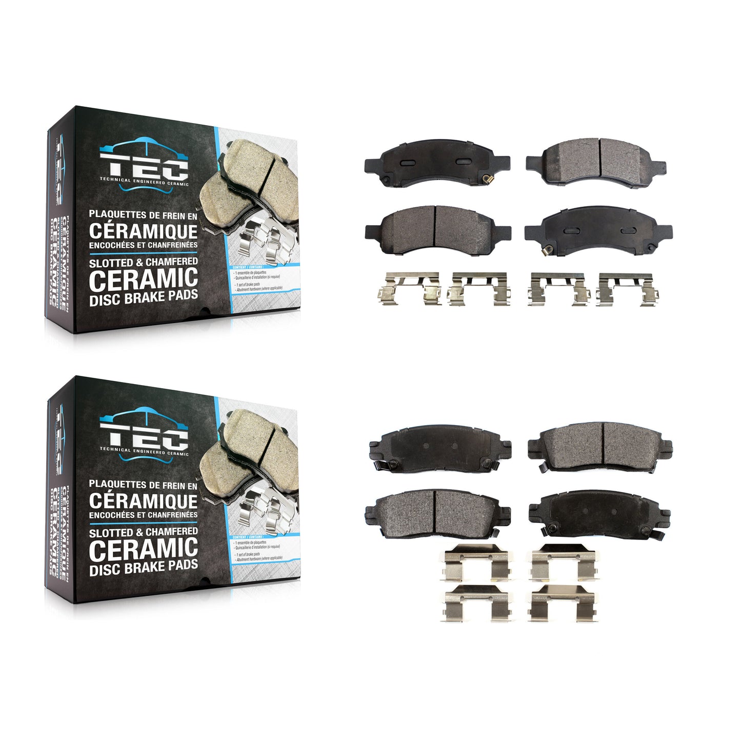 [Avant + Arrière] Kit de plaquette (céramique) de frein pour Chevrolet Traverse GMC Acadia Buick Enclave Saturn Outlook Limited KTC-100090