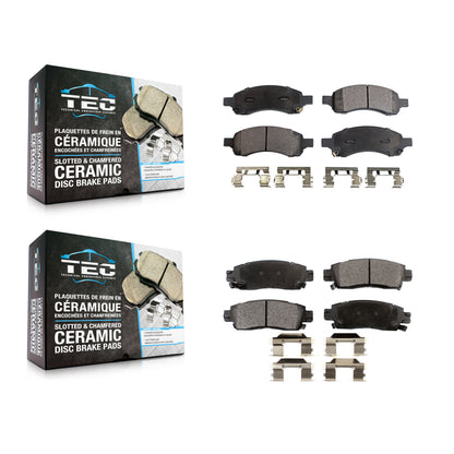 [Avant + Arrière] Kit de plaquette (céramique) de frein pour Chevrolet Traverse GMC Acadia Buick Enclave Saturn Outlook Limited KTC-100090