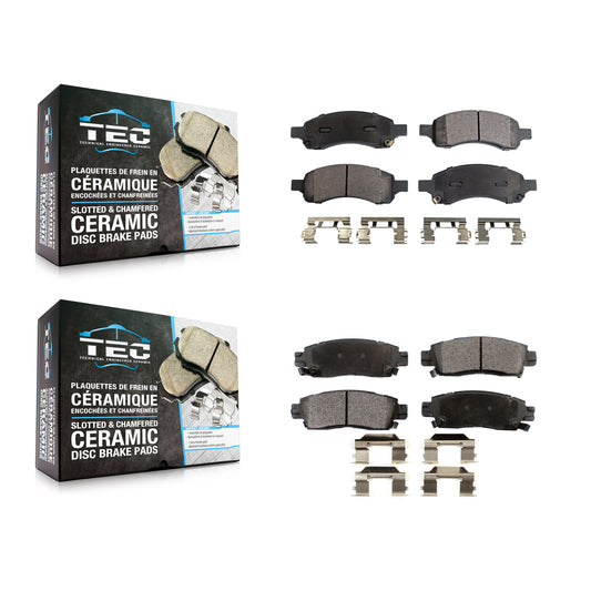 [Avant + Arrière] Kit de plaquette (céramique) de frein pour Chevrolet Traverse GMC Acadia Buick Enclave Saturn Outlook Limited KTC-100090