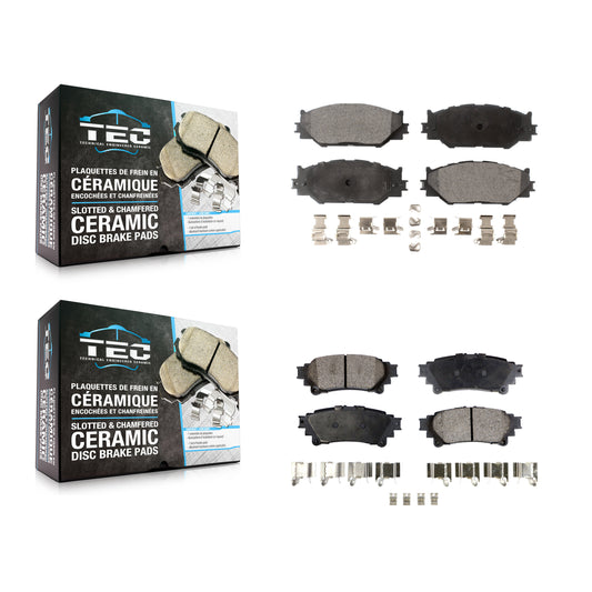 [Avant + Arrière] Kit de plaquette (céramique) de frein pour 2014-2015 Lexus IS250 Base avec RWD avec F Sport Package KTC-100092