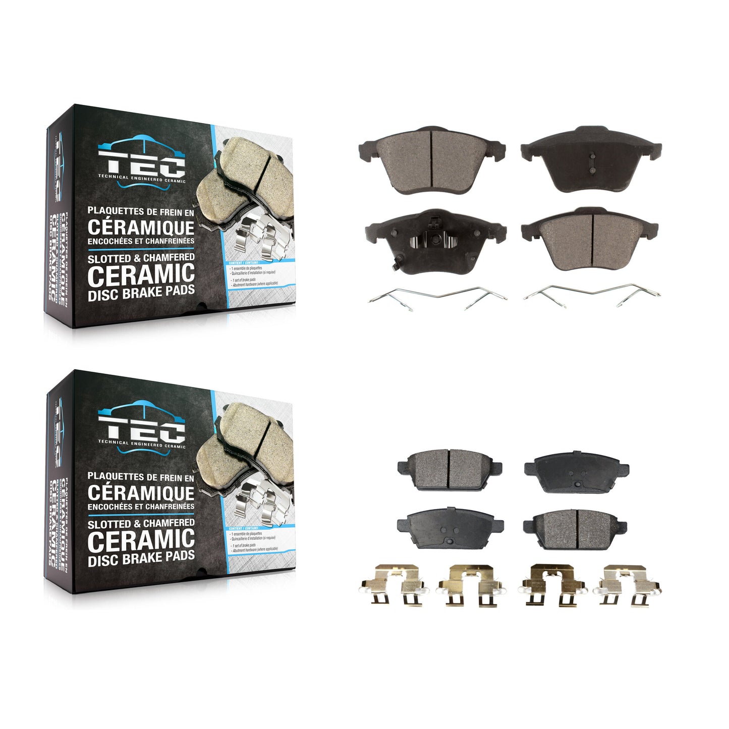 [Avant + Arrière] Kit de plaquette (céramique) de frein pour 2006-2007 Mazda 6 Mazdaspeed KTC-100095