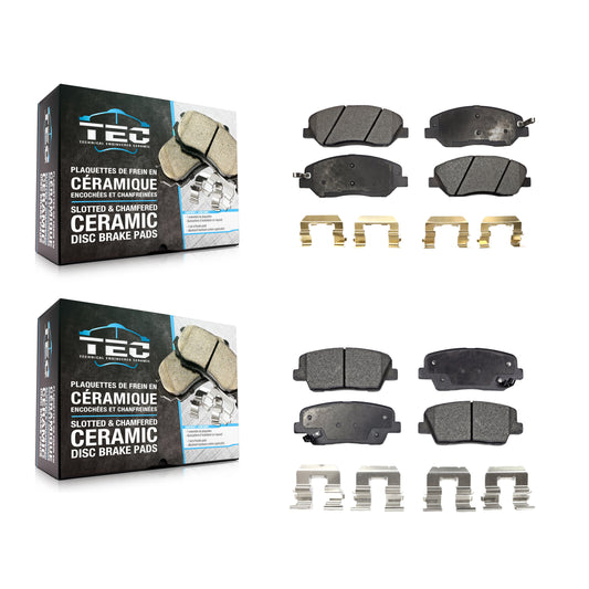 [Avant + Arrière] Kit de plaquette (céramique) de frein pour Kia Sedona Hyundai Santa Fe Entourage Genesis Borrego XL KTC-100097