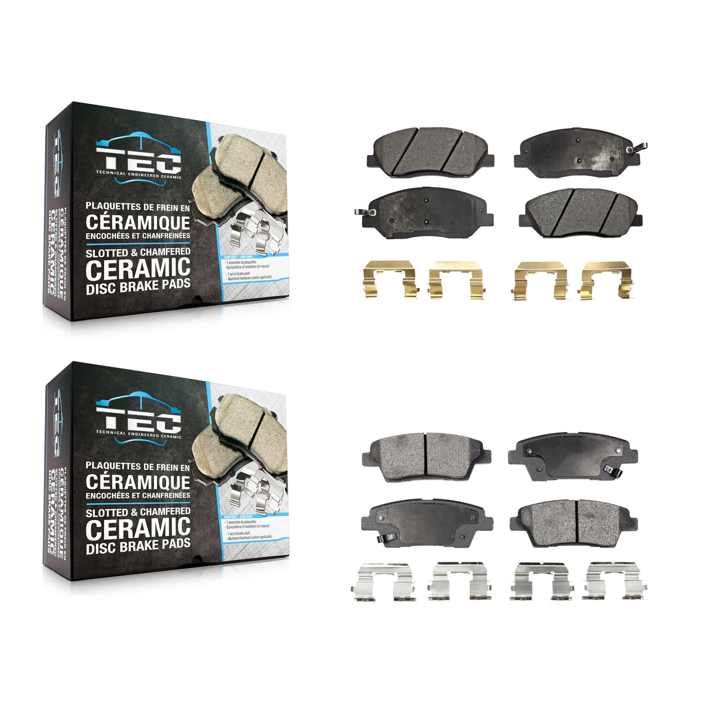 [Avant + Arrière] Kit de plaquette (céramique) de frein pour Hyundai Genesis 3.8L KTC-100099