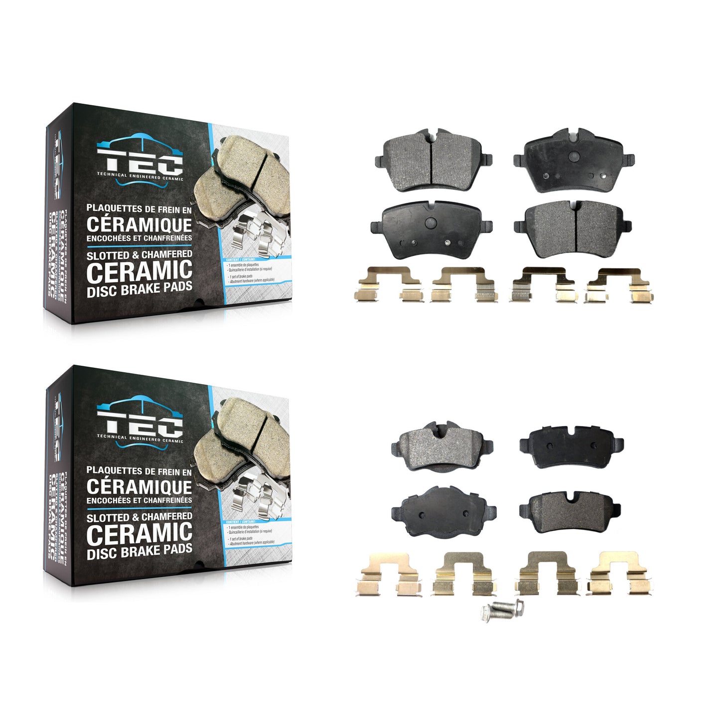 [Avant + Arrière] Kit de plaquette (céramique) de frein pour Mini Cooper avec 294mm Diameter Rotor KTC-100101