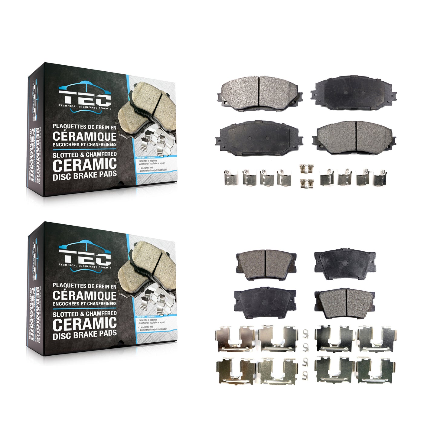 [Avant + Arrière] Kit de plaquette (céramique) de frein pour Toyota RAV4 Lexus HS250h KTC-100105