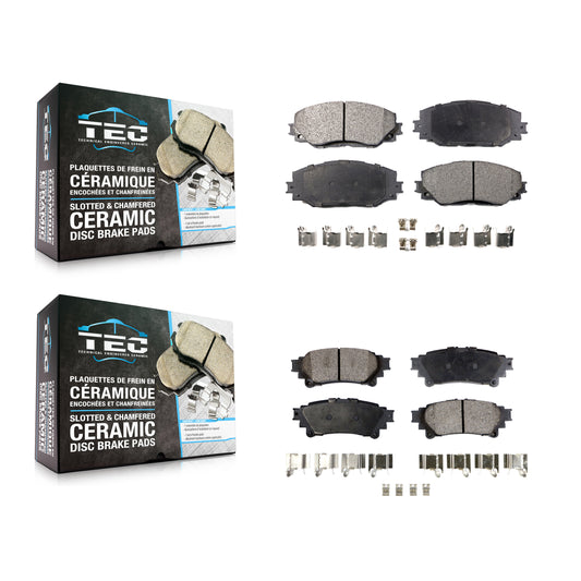 [Avant + Arrière] Kit de plaquette (céramique) de frein pour 2012-2018 Toyota Prius V KTC-100106