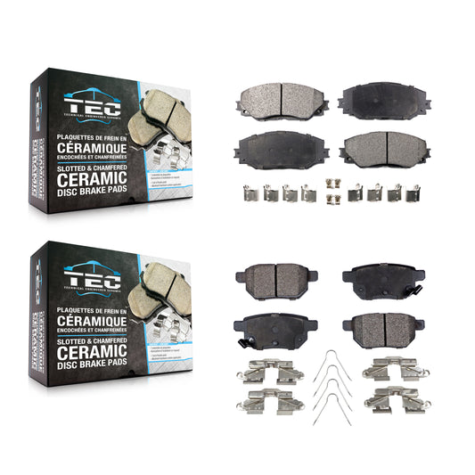 [Avant + Arrière] Kit de plaquette (céramique) de frein pour Toyota Corolla Scion xB Matrix Pontiac Vibe KTC-100107