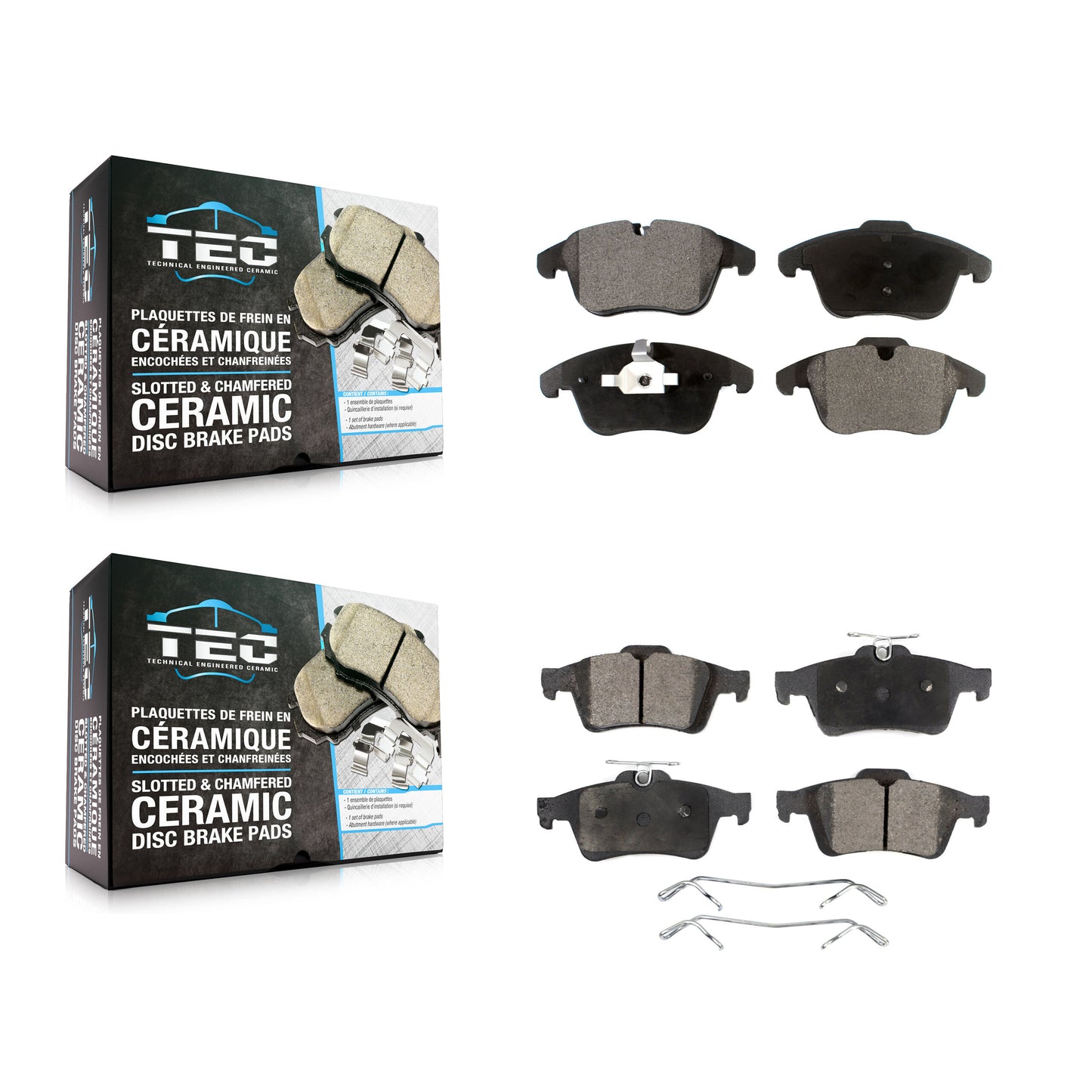 [Avant + Arrière] Kit de plaquette (céramique) de frein pour Jaguar XF XK XJ8 Vanden Plas S-Type KTC-100112