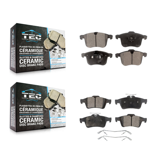 [Avant + Arrière] Kit de plaquette (céramique) de frein pour 2004-2011 Saab 9-3 avec 314mm Diameter Rotor KTC-100113