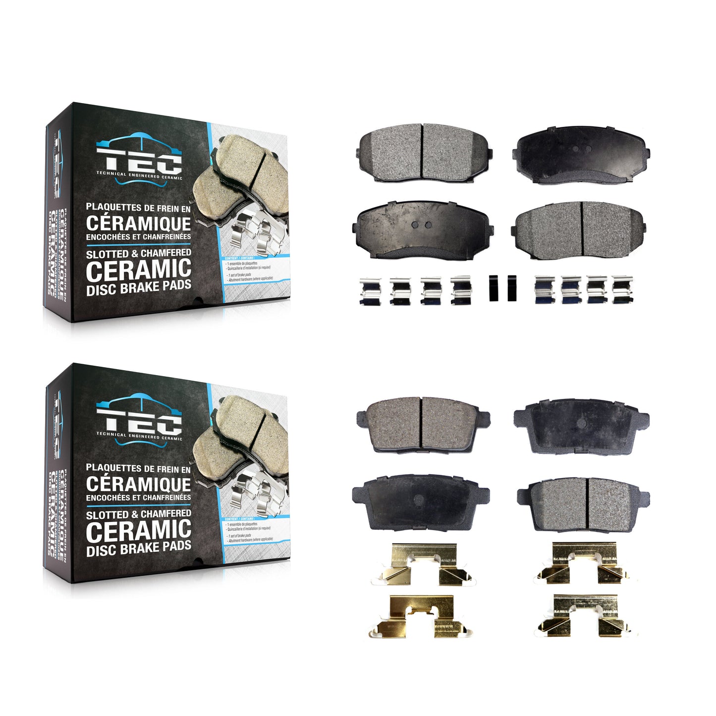 [Avant + Arrière] Kit de plaquette (céramique) de frein pour Ford Edge Mazda CX-9 CX-7 Lincoln MKX KTC-100114