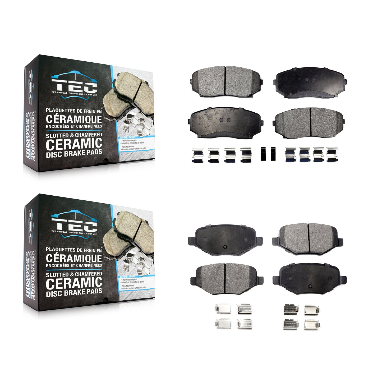 [Avant + Arrière] Kit de plaquette (céramique) de frein pour Ford Edge Lincoln MKX KTC-100115